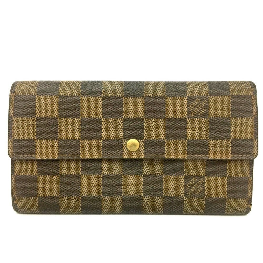 Louis Vuitton Porte-Feuille Sarah Damier Ebene Long Bifold Wallet 11575